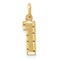 14K Gold Small Number 1 Charm Pendant FindingKing Jewerly 20mm x 4mm
